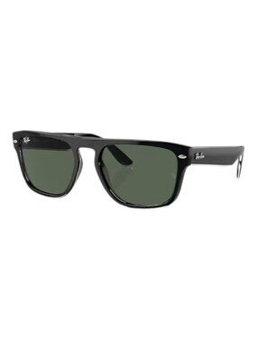NEW RAY-BAN RB4407 654571 Square Glasses –Black Transparent Frame Dark Green Len